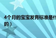 4个月的宝宝发育标准是什么（4个月的宝宝发育标准是怎样的）