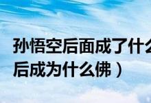 孙悟空后面成了什么佛（西游记后传孙悟空最后成为什么佛）