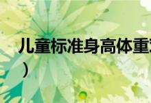 儿童标准身高体重对照2021（儿童标准身高）