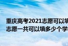 重庆高考2021志愿可以填多少学校（2022年重庆高考专科志愿一共可以填多少个学校）