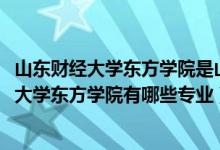 山东财经大学东方学院是山东财经大学吗（2022年山东财经大学东方学院有哪些专业）