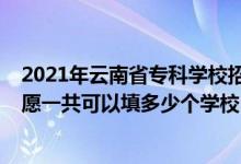 2021年云南省专科学校招生分数（2022年云南高考专科志愿一共可以填多少个学校）