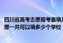 四川省高考志愿报考表填几个大学（2022年四川高考本科志愿一共可以填多少个学校）