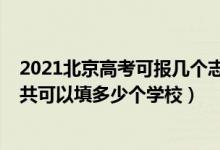 2021北京高考可报几个志愿（2022年北京高考本科志愿一共可以填多少个学校）