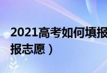 2021高考如何填报志愿（2022新高考如何填报志愿）