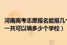 河南高考志愿报名能报几个学校（2022年河南高考本科志愿一共可以填多少个学校）