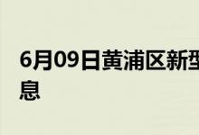 6月09日黄浦区新型冠状病毒肺炎疫情最新消息