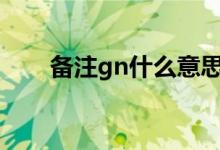 备注gn什么意思（接sg是什么意思）