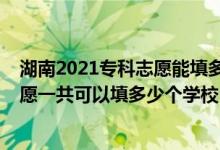 湖南2021专科志愿能填多少学校（2022年湖南高考专科志愿一共可以填多少个学校）