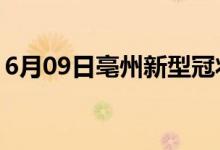 6月09日亳州新型冠状病毒肺炎疫情最新消息