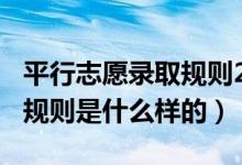 平行志愿录取规则2019（2022平行志愿录取规则是什么样的）