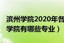 滨州学院2020年各专业分数线（2022年滨州学院有哪些专业）