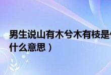 男生说山有木兮木有枝是什么意思（“山有木兮木有枝”是什么意思）