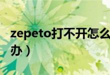 zepeto打不开怎么回事（zepeto打不开怎么办）