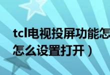 tcl电视投屏功能怎么设置（tcl电视投屏功能怎么设置打开）