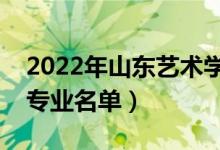 2022年山东艺术学院有哪些专业（国家特色专业名单）