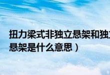 扭力梁式非独立悬架和独立悬架有啥区别（扭力梁式非独立悬架是什么意思）