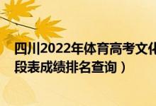 四川2022年体育高考文化分数线（四川2022年高考一分一段表成绩排名查询）