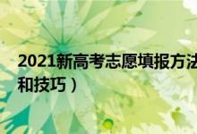 2021新高考志愿填报方法技巧（2022高考填报志愿的方法和技巧）