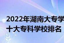 2022年湖南大专学校梯队排名（2022年湖南十大专科学校排名）