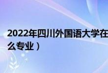 2022年四川外国语大学在安徽招生计划及招生人数（都招什么专业）