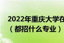 2022年重庆大学在四川招生计划及招生人数（都招什么专业）