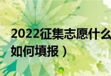 2022征集志愿什么时候填报（2022征集志愿如何填报）