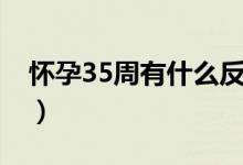 怀孕35周有什么反应（怀孕35周有什么反应）