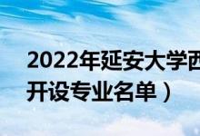 2022年延安大学西安创新学院有哪些专业（开设专业名单）