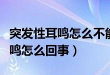 突发性耳鸣怎么不能吃耳聋左慈丸（突发性耳鸣怎么回事）