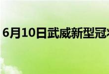 6月10日武威新型冠状病毒肺炎疫情最新消息