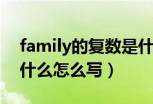 family的复数是什么意思（family的复数是什么怎么写）