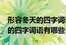 形容冬天的四字词语aabb形式的（形容冬天的四字词语有哪些）