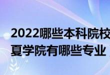 2022哪些本科院校新增专业（2022年福建江夏学院有哪些专业）