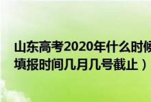 山东高考2020年什么时候填报志愿（2022年山东高考志愿填报时间几月几号截止）