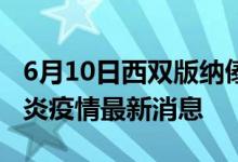 6月10日西双版纳傣族自治州新型冠状病毒肺炎疫情最新消息