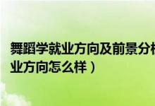 舞蹈学就业方向及前景分析（2022舞蹈学专业就业前景和就业方向怎么样）