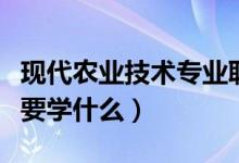 现代农业技术专业职高（现代农业技术专业主要学什么）