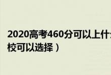 2020高考460分可以上什么大学（2022高考460分有什么学校可以选择）