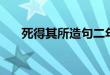 死得其所造句二年级（死得其所造句）