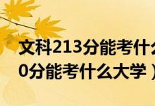 文科213分能考什么大学（2022高考艺术470分能考什么大学）