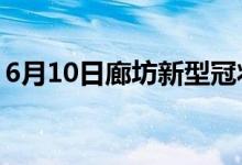 6月10日廊坊新型冠状病毒肺炎疫情最新消息