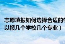 志愿填报如何选择合适的学校专业（2022高考志愿提前批可以报几个学校几个专业）