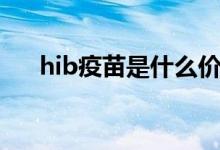 hib疫苗是什么价格（hib疫苗是什么）