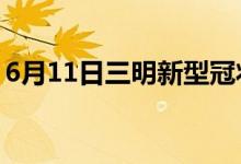 6月11日三明新型冠状病毒肺炎疫情最新消息