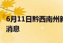 6月11日黔西南州新型冠状病毒肺炎疫情最新消息