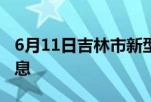 6月11日吉林市新型冠状病毒肺炎疫情最新消息