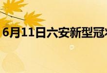 6月11日六安新型冠状病毒肺炎疫情最新消息