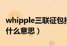 whipple三联征包括什么（whipple三联征是什么意思）