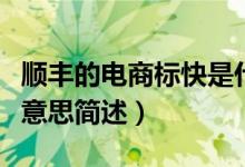 顺丰的电商标快是什么意思（顺丰的电商标快意思简述）